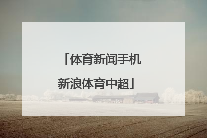 「体育新闻手机新浪体育中超」搜狐体育新闻首页新浪体育
