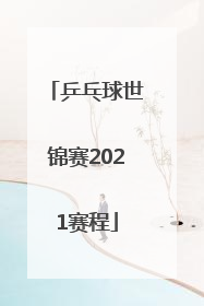「乒乓球世锦赛2021赛程」乒乓球世锦赛2022赛程表
