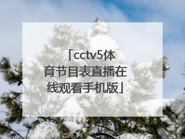 「cctv5体育节目表直播在线观看手机版」cctv5体育节目表cctv5直播在线观看